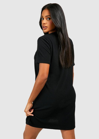 Черное повседневный платье Boohoo однотонное
