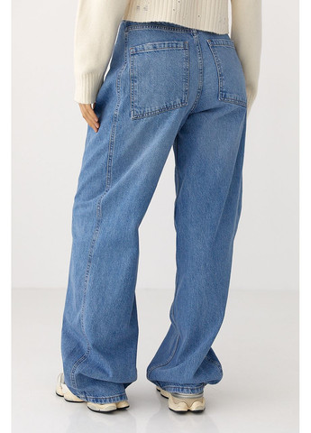 Сині широкі джинси Baggy Lurex - (362115951)