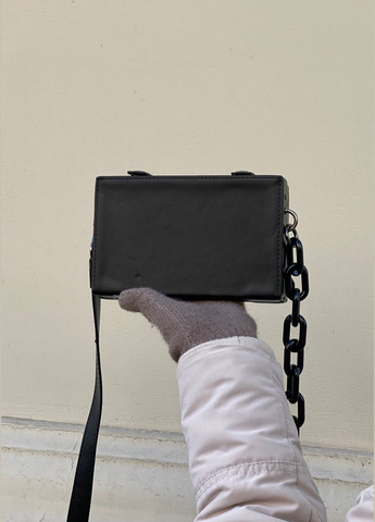 Сумка прямокутна 6915 крос-боді тренд через плече чорна No Brand (288628205)