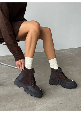 Зимние зимние ботинки No Brand из натуральной замши