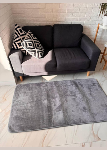 Килим у передпокій прогумований з ворсом 150х200 см Сірий (П4К-norka-kover-004-02) No Brand (323160692)