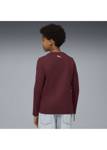 Красный демисезонный спортивный лонгслив Puma однотонный