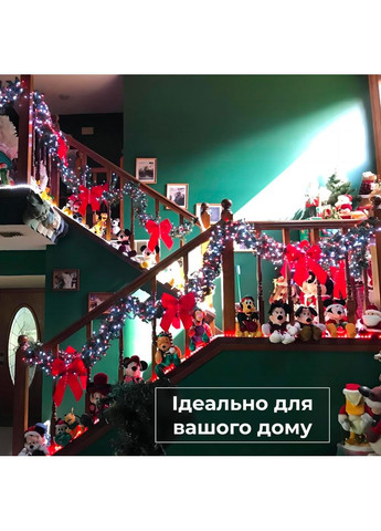 Гірлянда Новорічна нитка світлодіодна GarlandoPro 190 LED лампочок 18м 8 режимів лед гірлянда W400LEDML Garlando (370800127)