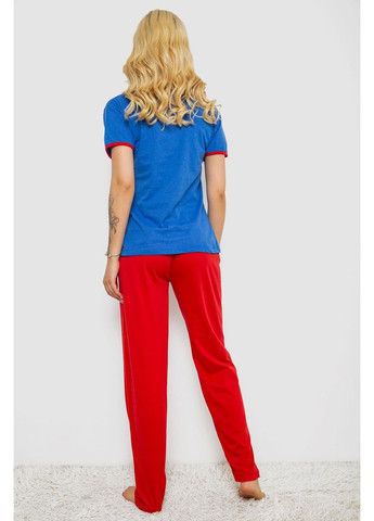 Синяя всесезон пижама женская с принтом, цвет синий, Ager