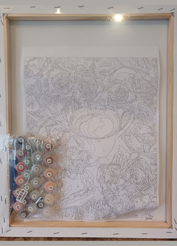 Картина за номерами натюрморт квітковий 40*50см Картини за номерами кави троянди 40*50см GX43681 Rainbow Art (308988474)