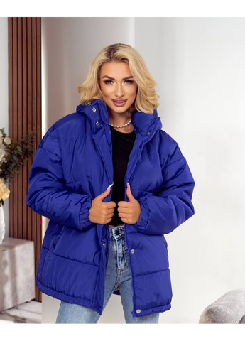 Синяя зимняя куртка матовая плащевка "канада" No Brand