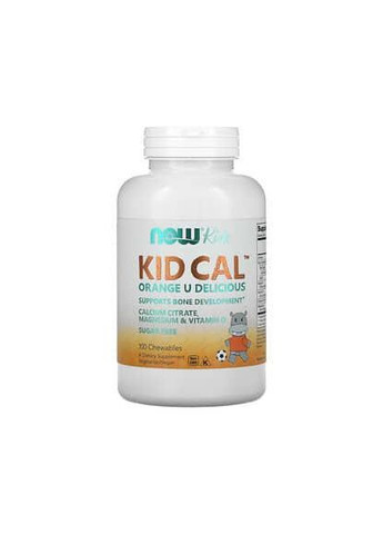 Kid Cal, кальцій для дітей, 100 жувальних таблеток Now Foods (315888703)