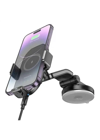 Тримач для мобільного з БЗП BH206 Rusher infrared wireless fast charging car holder(center console) Borofone (301089845)