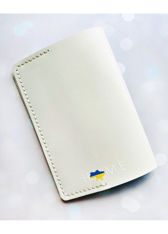 Шкіряна обкладинка на паспорт книжку:: Біла молочна (принт 412) CASE CONTROL (369616637)