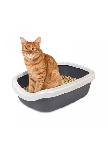 Туалет Comfort M для котів сірий 41х30х13,5 см Природа (391777866)