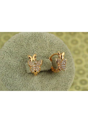 Серьги детские Две бабочки 1,4 см золотистые Xuping Jewelry (362571275)