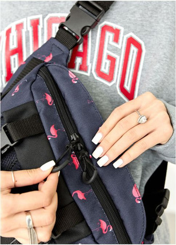 Большая женская поясная сумка бананка DynamicDart принт "Palm" (SKU_80411053-VS) Sambag (302450146)