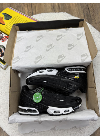 КРОССОВКИ ЖЕНСКИЕ NIKE AIR MAX PLUS 3 BLACK НАЙК АИР МАКС ТН ПЛЮС No Brand чёрные демисезоны (367175447)