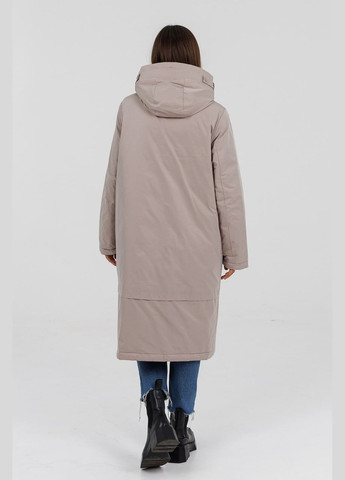 Бежевая зимняя пальто двустороннее Lora