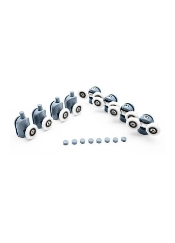 Комплект набір роликів для душової кабіни з легким чищенням можливістю заміни коліс 8 штук 5,5х2,3 см (478526-Prob) Unbranded (306093642)