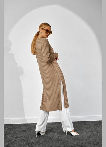 Темно-бежевое повседневный женское платье-туника прямого кроя (2512) Triko Bakh