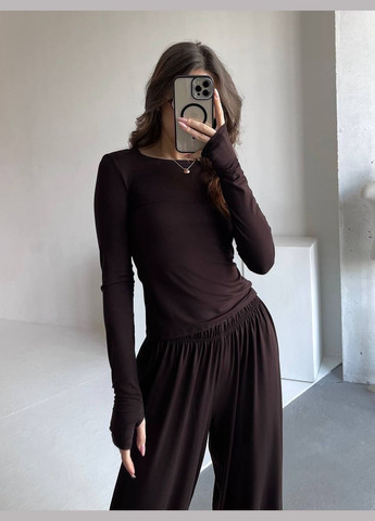 Жіночий комплект лонгслів з штанами No Brand (321615603)