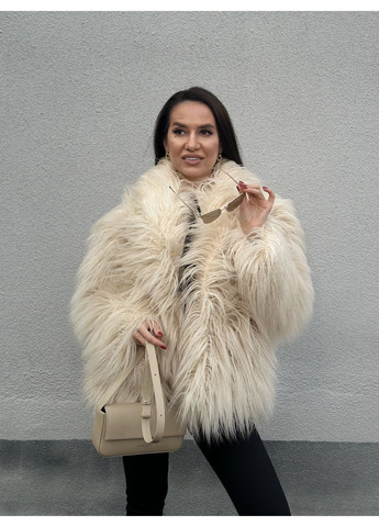 Шуба из искусственного меха лама бежевая No Brand (369667333)