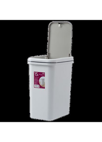 Відро для сміття MVM з кришкою BIN-04 15 л Сіре (BIN-04 15L GRAY) МВМ (365280680)