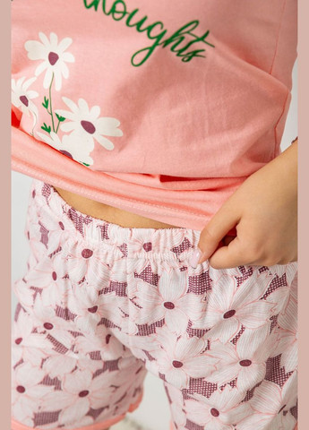 Персикова піжама жіноча з принтом Good Night 243R2049