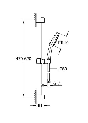 Набір змішувачів для ванни 3в1 BauLoop (UA123215M1) Grohe (382102751)