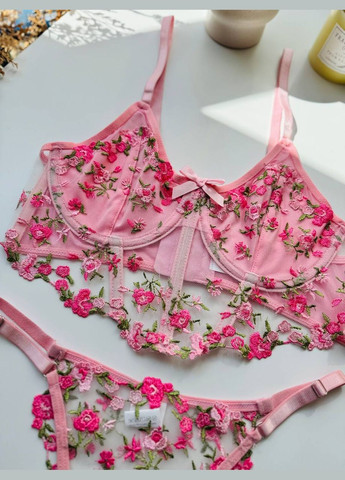 Розовый комплект женского белья Simply sexy