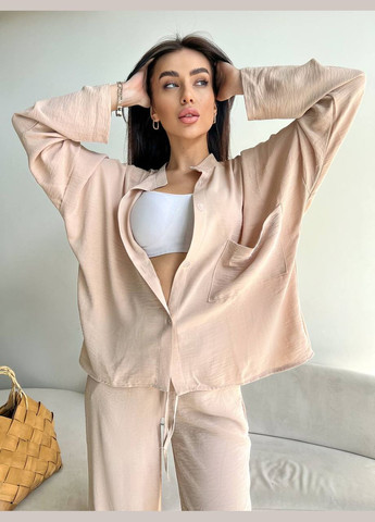 Жіночий костюм сорочка вільного крою + штани Style Point (335213258)