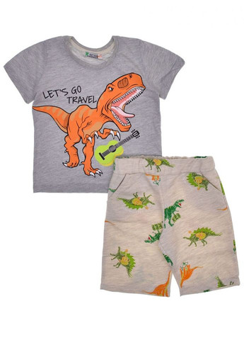 Сіра літня футболка і шорти для хлопчика Paty Kids