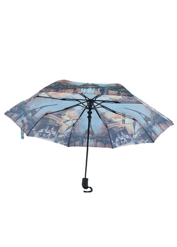 Блакитна парасолька жіноча напіавтомат Luvete середня система антивітер (338185157)