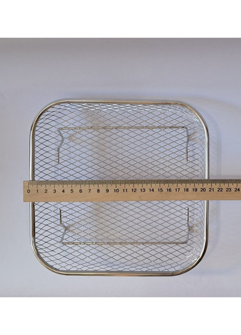 Рещітка квадратна з нержавіючої сталі для аерогрилю мультипечі духовки 1шт SAN-93111 20см No Brand (357494874)