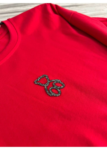 Футболка женская A-N 2006 базовая широкая оверсайз медвежонок камни one size No Brand - (325923650)