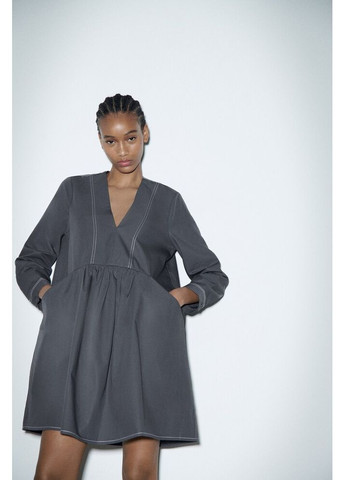 Серое платье 2183/042 Zara