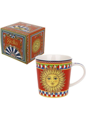 Кружка фарфоровая Sicilia Sole 450мл чашка подарочная для кофе и чая фарфоровая посуда Bona (368981793)