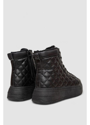 Черные кеды женские на меху, 248rk05 No Brand