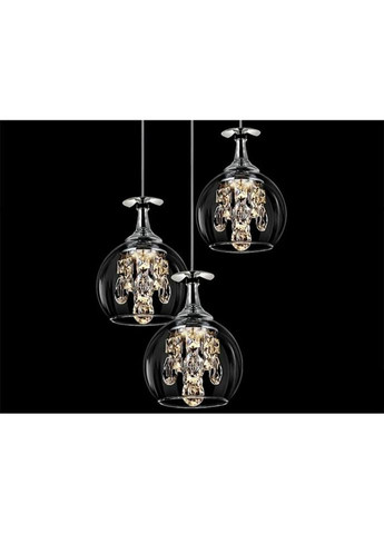 Люстра светодиодная подвесная LED светильник для квартиры на потолок лэд 26998 Хром 30-150х14х14 см. Sunnysky (324396713)