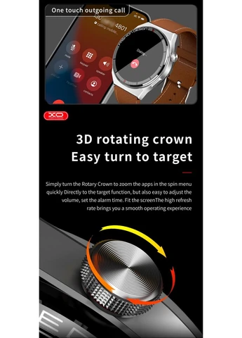 Смарт-годинник з яскравим 1.3 IPS-дисплеєм XO J1 (37865-01_868) на **Smart Watch Pro J1**. XPRO (392923414)
