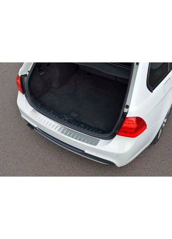 Накладка на задний бампер (2006-2008, SW, нерж.) для BMW 3 серия E-90/91/92/93 гг Omsa (389422569)