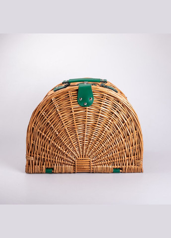 Корзина плетеная для пикника с посудой на 4 персоны 41х31х22 см набор посуды туристический для кемпинга LUGI (331162740)