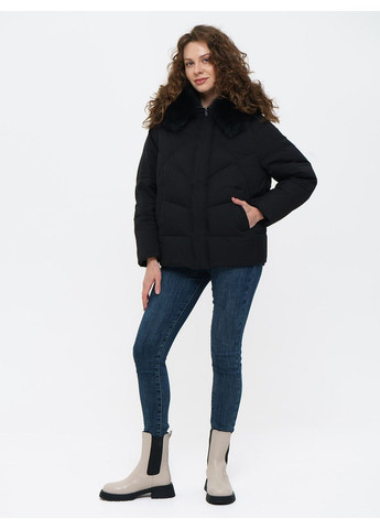 Черная зимняя куртка 21 - 04288 Vivilona