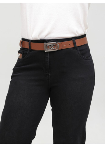 Джинси жіночі прямі чорні із стрейчем великий розмір Пряма Adorati - (358501742)