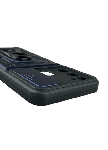 Чехол для Spark Go (KG5m) бронированный с кольцом со шторкой на техно спарк го тёмно-синий rg1 Tecno (366232243)