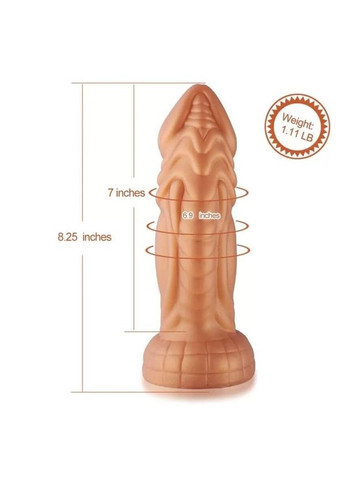 Фалоімітатор з вібрацією Slightly Curved Vibrating Silicone Dildo Monster Series, KlicLok Hismith (369947836)
