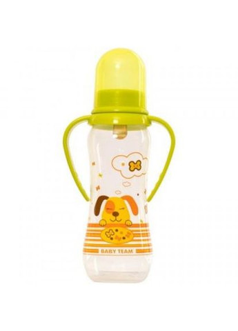 Пляшечка для годування Baby Team с латексной соской и ручками, 250 мл 0+ (268141779)