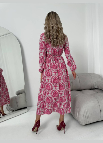 Розовое кэжуал платье N.Family с орнаментом