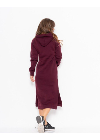 Бордова повсякденний сукня 11104 бордовий ISSA PLUS
