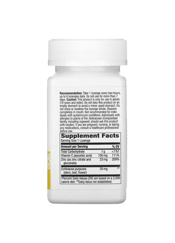 Леденцы с цинком и витамином С, со вкусом лесной ягоды, 60 леденцов Nature's Way (361858617)