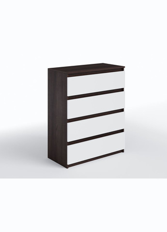 Комод з 4 шухлядами та прихованими ручками Т-215 Венге темний/Білий MORELI (335423916)