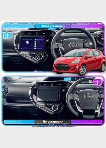 Штатна магнітола D9-002 для Toyota Prius c I Рестайлинг 2015-н.в. екран 9" 6/128Gb Decker (378947591)