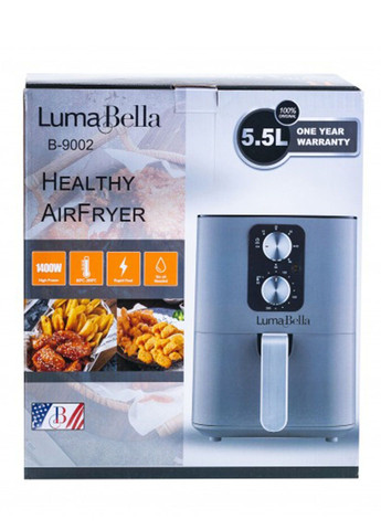 Багатофункціональний аерогриль - фритюрниця Luma Bella на 5,5 л 8 режимів приготування 1400 Вт Good Idea b-9002 (281155379)