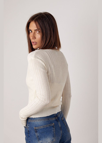 Молочный демисезонный кардиган Lurex